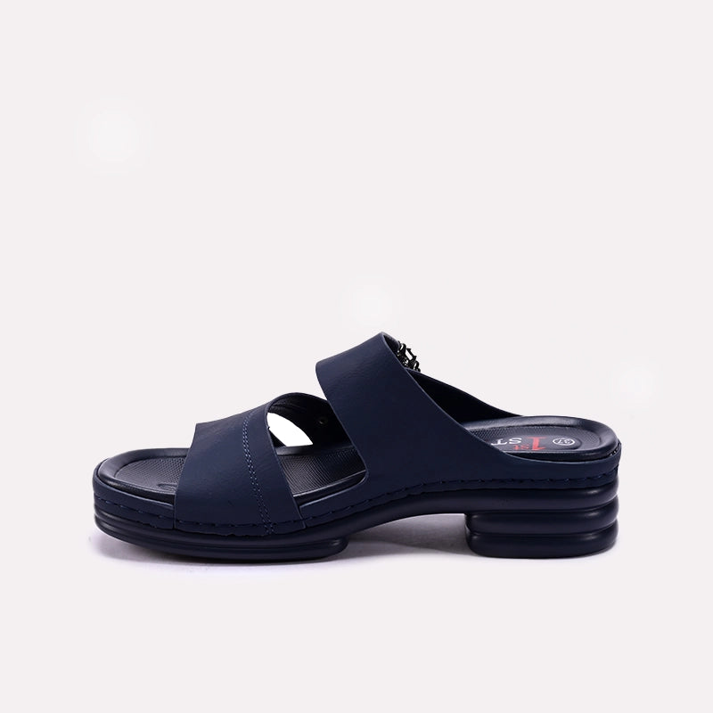 Blue Casual Slippers for Women