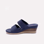 Womens Blue Casual Wedge Slippers 0413307