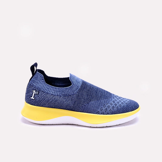 Womens Blue Slip on Sneakers