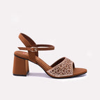 Womens Brown Fancy Sandals