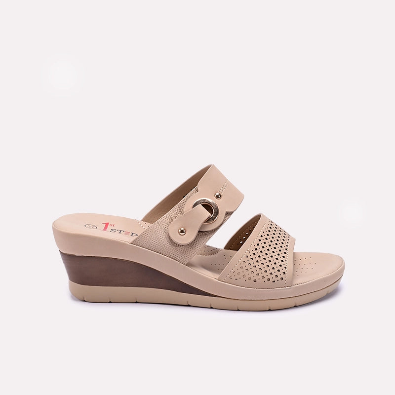 Womens Fawn Casual Wedge Slippers 0413306