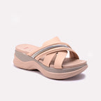 Fawn Chunky Casual Slippers