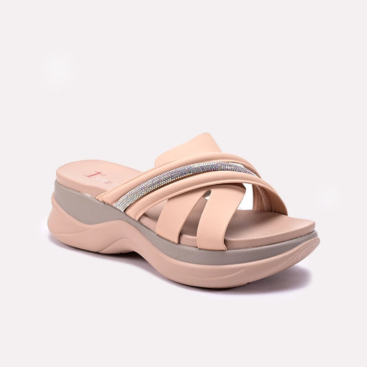 Fawn Chunky Casual Slippers