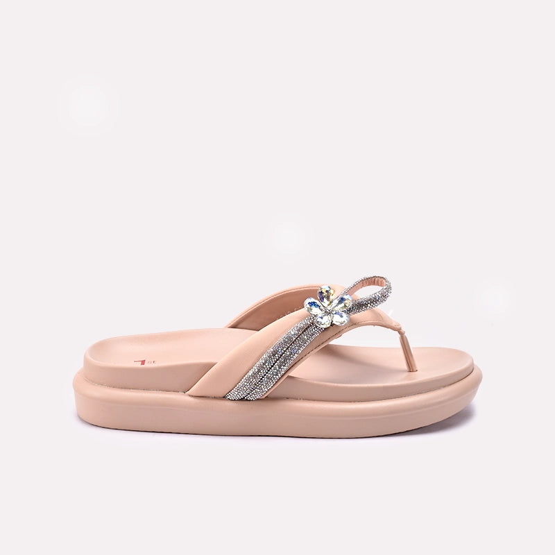 Womens Fawn Comfy Flip Flops