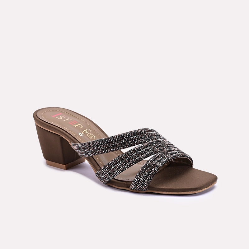 Womens Fawn Fancy Heel Slippers 0413054