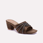 Womens Fawn Fancy Heel Slippers 0413062