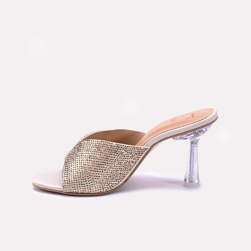 Womens Gold Bridal Slippers 0412629