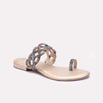 Womens Gold Fancy Slippers 0412871