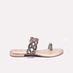 Womens Gold Fancy Slippers 0412871