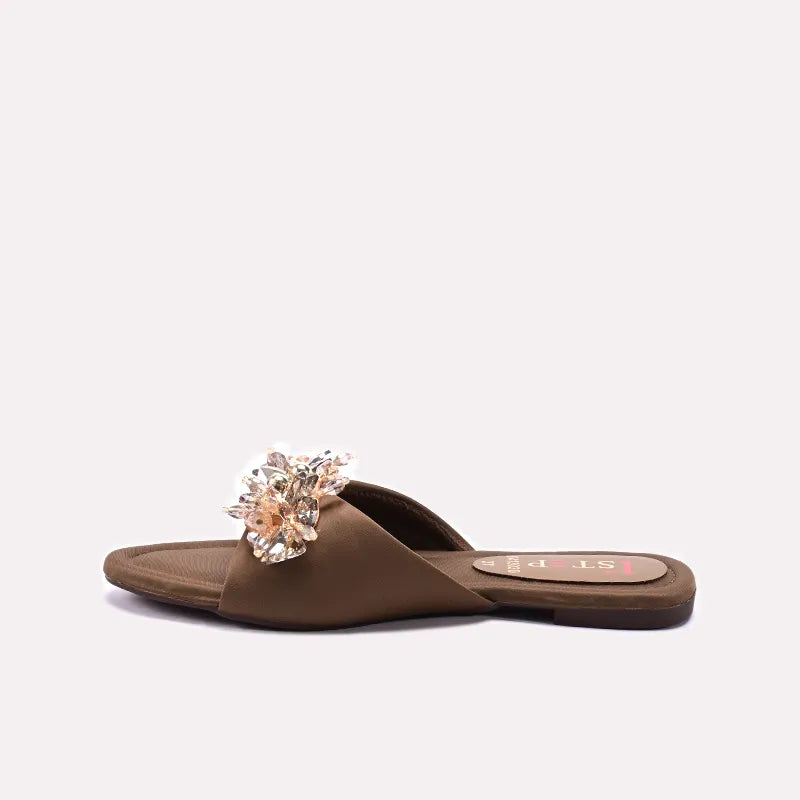 Womens Gold Fancy Slippers 0413030