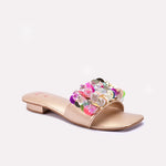 Womens Gold Flat Fancy Slippers 0412757