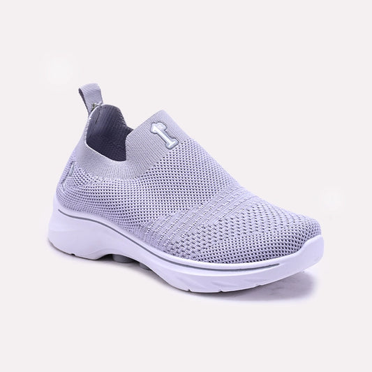 Gray Slip on Sneakers