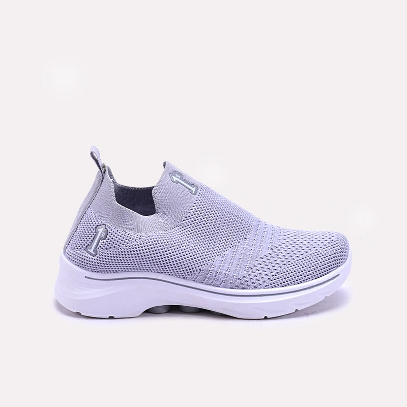 Womens Gray Slip on Sneakers