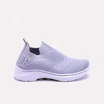 Womens Gray Slip on Sneakers