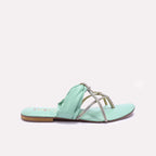 Womens Light Green Fancy Slippers 0411978