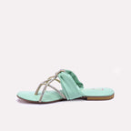 Womens Light Green Fancy Slippers 0411978