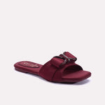 Womens Maroon Fancy Slippers 0412987