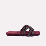 Womens Maroon Formal Slip On 0412979