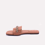 Womens Mustard Fancy Flat Slippers 0412724