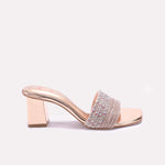 Womens Peach Bridal Slippers 0412794