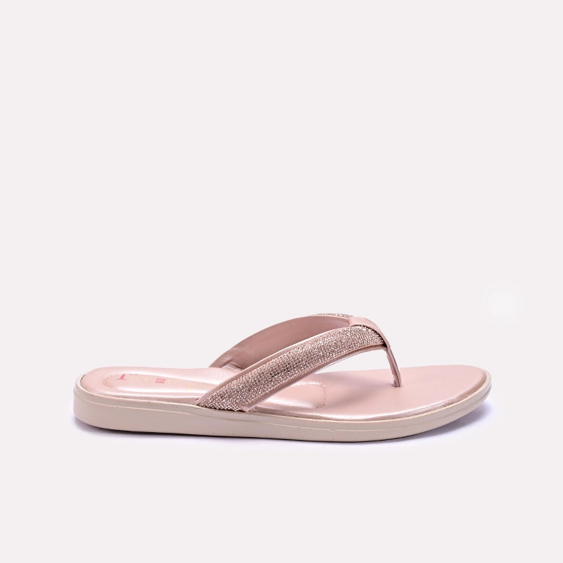 Womens Peach Comfy Casual Flip Flop Slippers 0411578