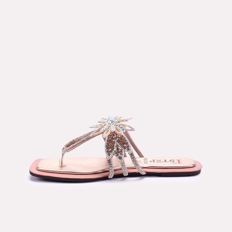 Womens Peach Fancy Slip Ons 0412991