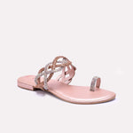 Womens Peach Fancy Slippers 0412871