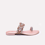 Womens Peach Fancy Slippers 0412871