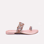 Womens Peach Fancy Slippers 0412871