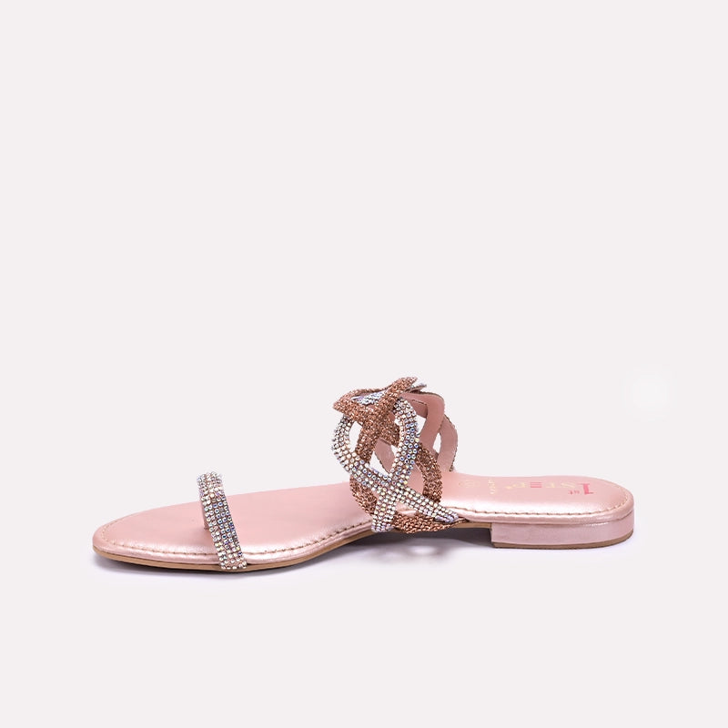 Womens Peach Fancy Slippers 0412871