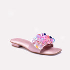 Womens Peach Flat Fancy Slippers 0412757