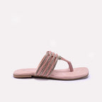 Womens Peach Flat Fancy Slippers 0413175
