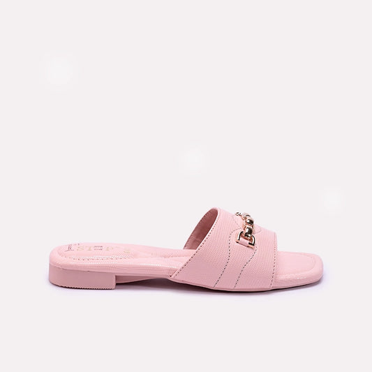 Womens Pink Flat Casual Slippers 0413188