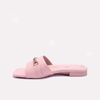 Womens Pink Flat Casual Slippers 0413188