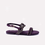 Womens Purple Fancy Sandals