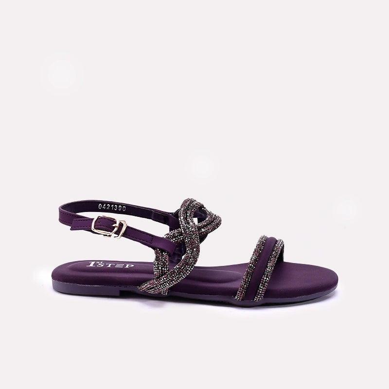 Womens Purple Fancy Sandals