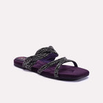 Womens Purple Fancy Slippers 0412967