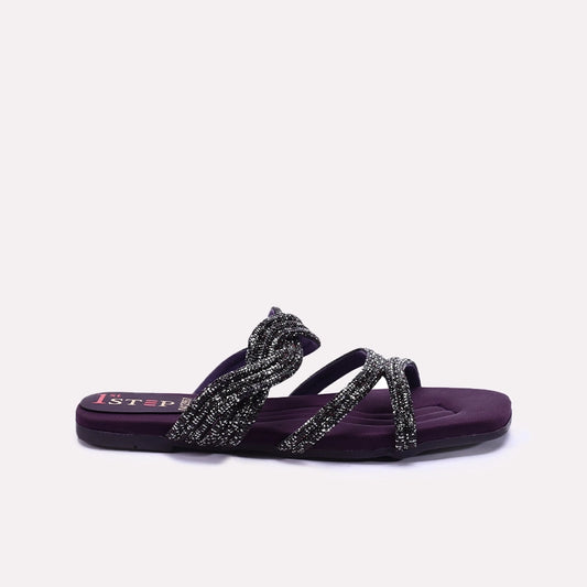 Womens Purple Fancy Slippers 0412967