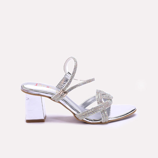 Womens Silver Bridal Sandals 0420853