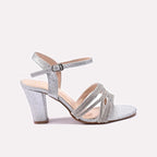 Womens Silver Bridal Sandals 0421512