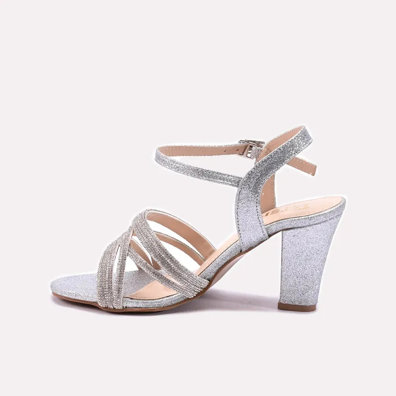 Womens Silver Bridal Sandals 0421512