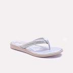 Womens Silver Comfy Casual Flip Flop Slippers 0411578