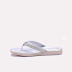 Womens Silver Comfy Casual Flip Flop Slippers 0411578