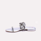Womens Silver Fancy Slippers 0412871