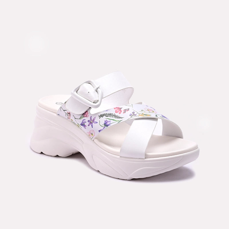 White Chunky Slippers