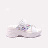 Womens White Chunky Slippers