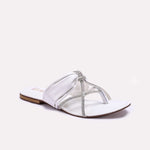 Womens White Fancy Slippers 0411978