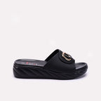 Womens Black Casual Slippers