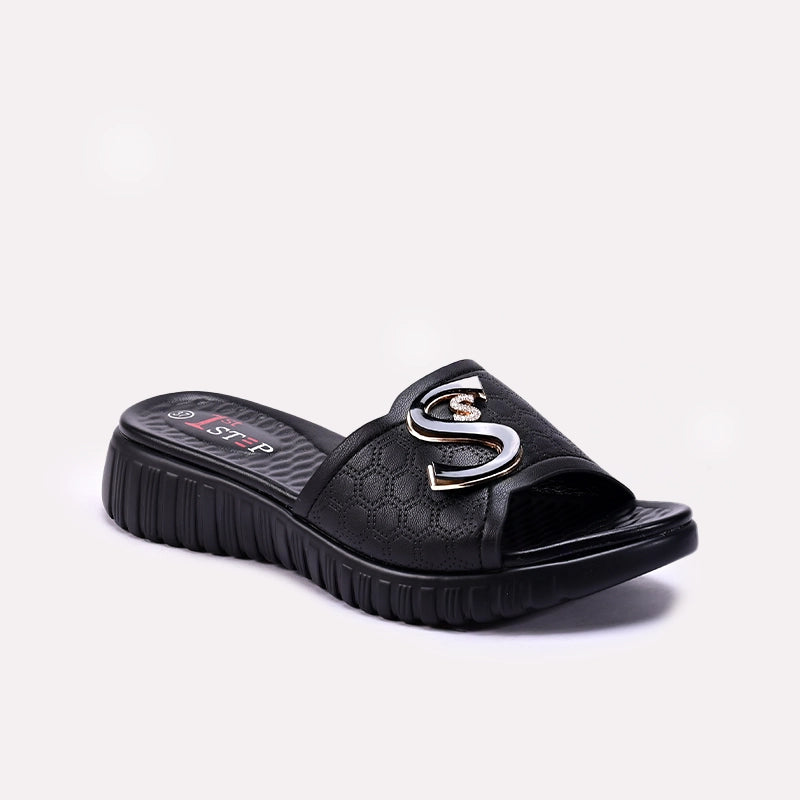 Black Casual Slippers