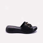 Womens Black Casual Slippers